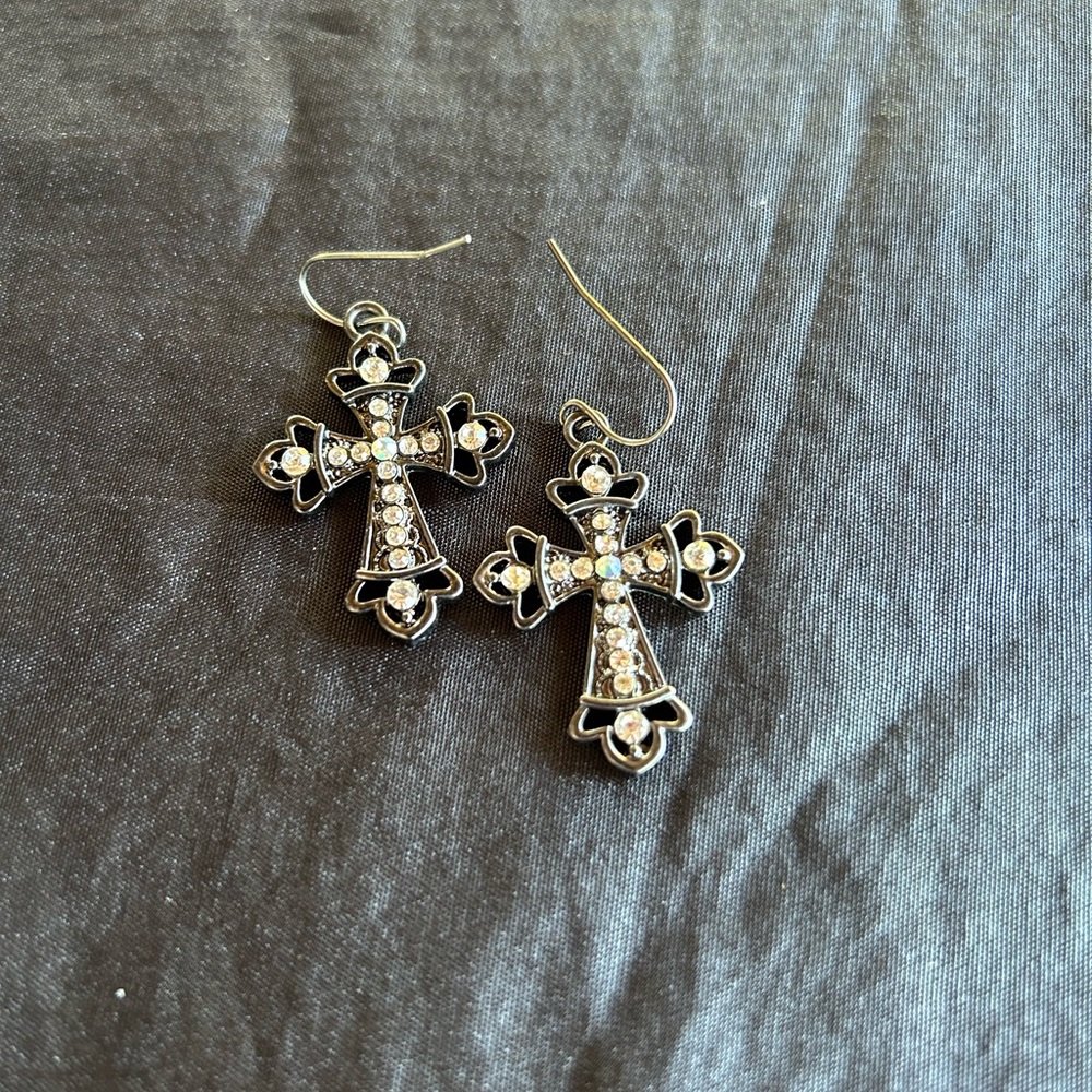 Beautiful cross earrings
